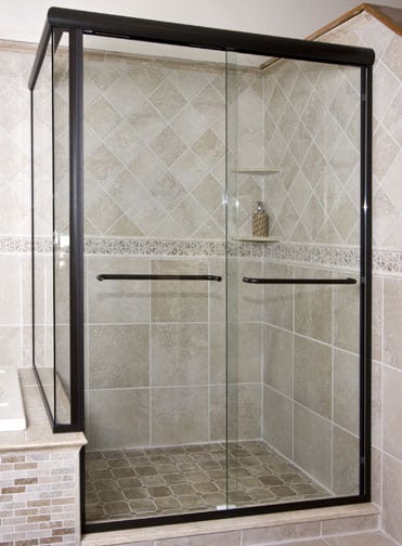 Frameless Double Sliding Shower Enclosure With Ress Return Knee Wall 2 Absolute Doors - Frameless Glass Shower Door With Knee Wall Frameless Double Sliding Shower Enclosure With Ress Return Knee Wall 2 Absolute Doors - Frameless Glass Shower Door With Knee Wall